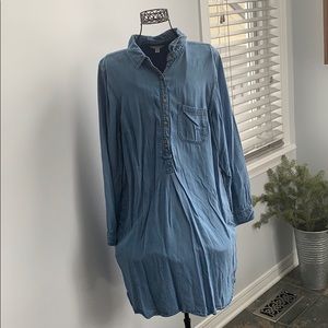 Soft Denim Button Up Dress
